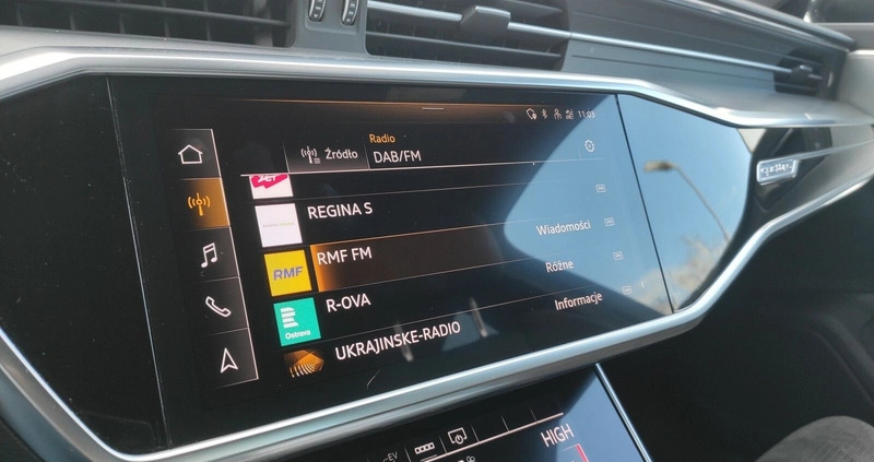 Audi A6 cena 218800 przebieg: 58311, rok produkcji 2020 z Rybnik małe 742